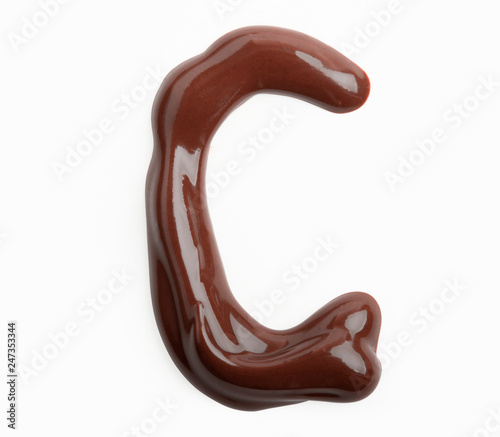 chocolate letter isolated on white background
