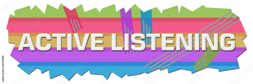 Active Listening Colorful Lines Cutout 