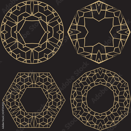 A set art circular ornament.