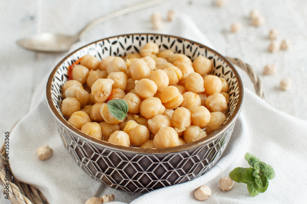 Cooked chickpea stew with vegetables Cooked chickpea stew with vegetables