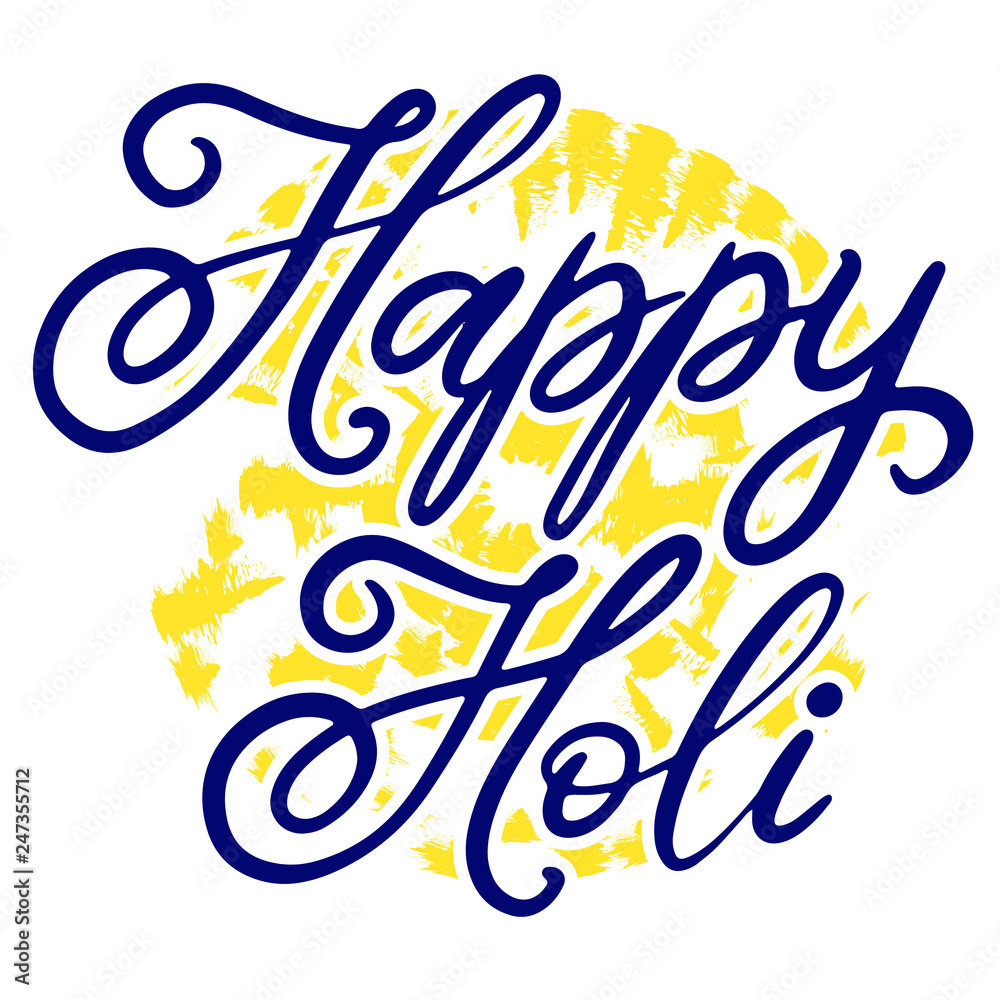 ettering illustration for Happy holi festival ettering illustration for Happy holi festival