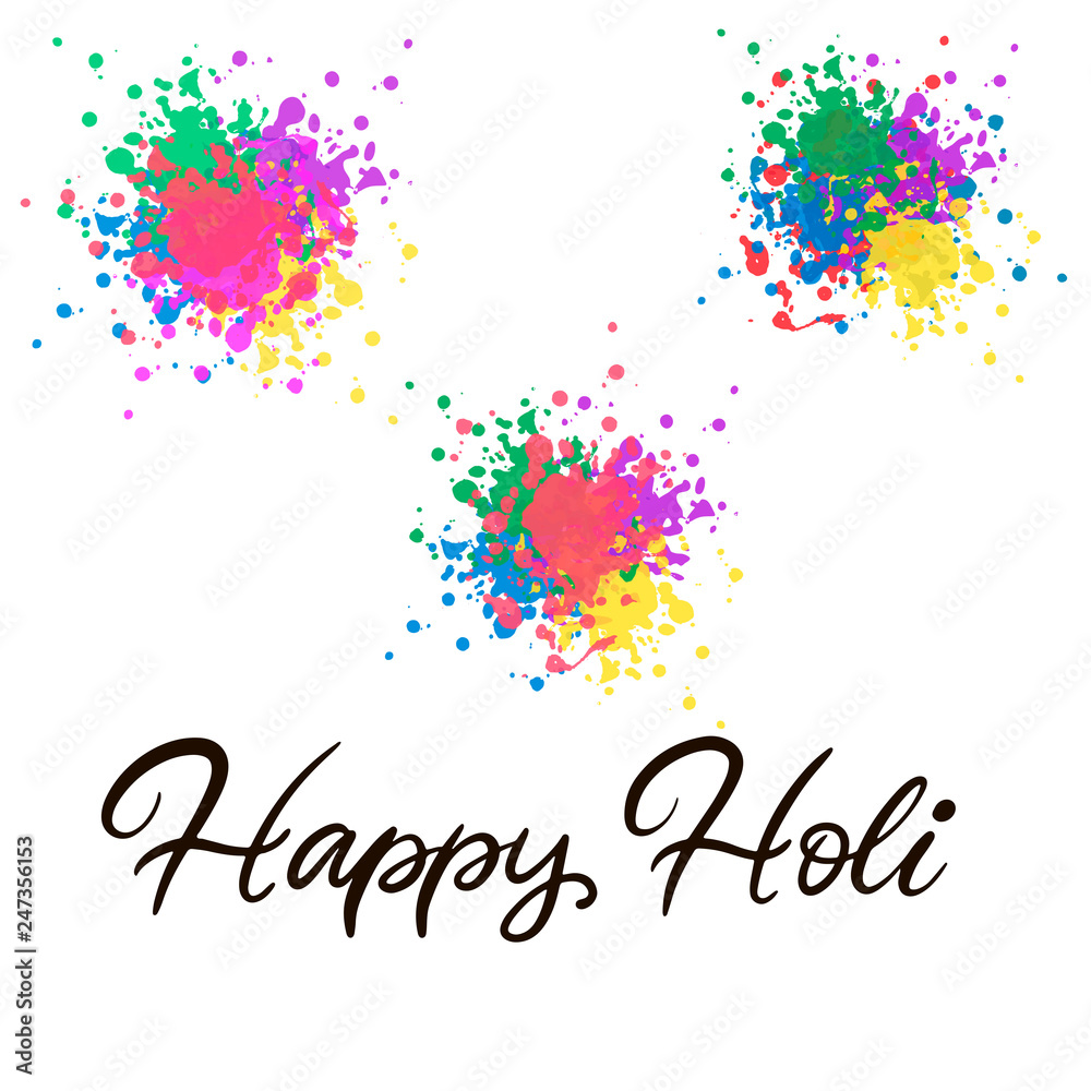 ettering illustration for Happy holi festival ettering illustration for Happy holi festival