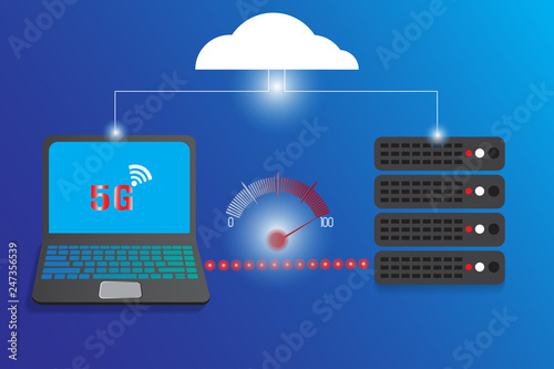 5g internet wifi high speed, taptop connect to server