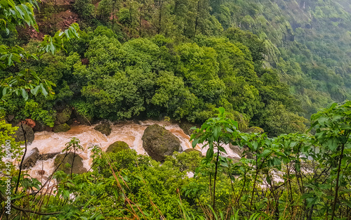 Rapid flowing stream in mahabaleshwar, india