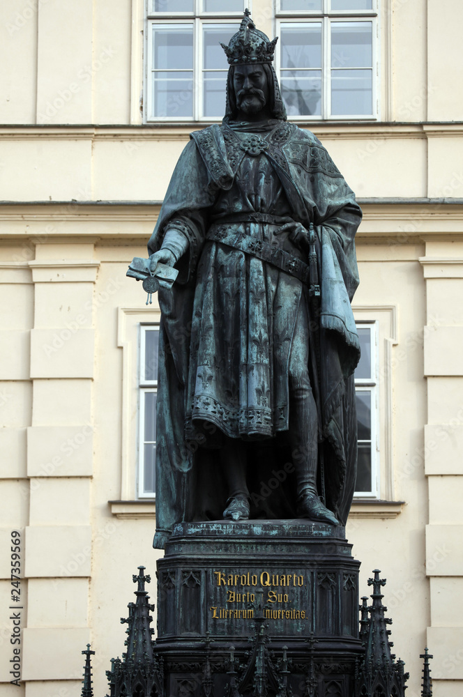 Statue of Charles IV in Prague, Czech Republic