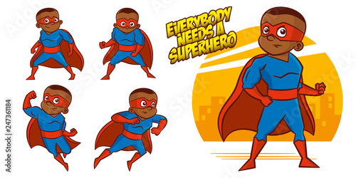 Superhero character Superheroes Set Vector illustration design