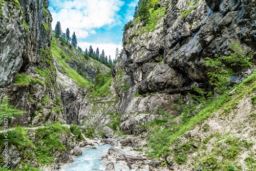 Wanderweg zur Höllentalklamm im Wettersteingebirge bei Garmisch-Patenkirchen photo