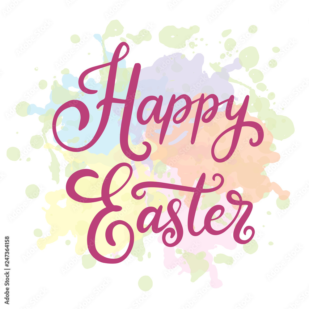 Vector EPS10 lettering illustration for happy easter