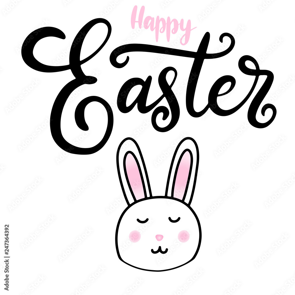 Obraz premium Vector EPS10 lettering illustration for happy easter