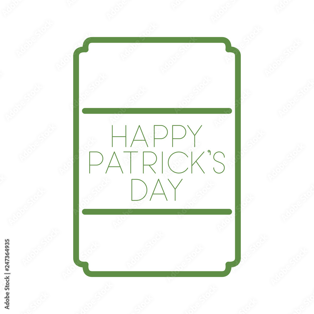 happy patrick`s day label with frame icons happy patrick`s day label with frame icons