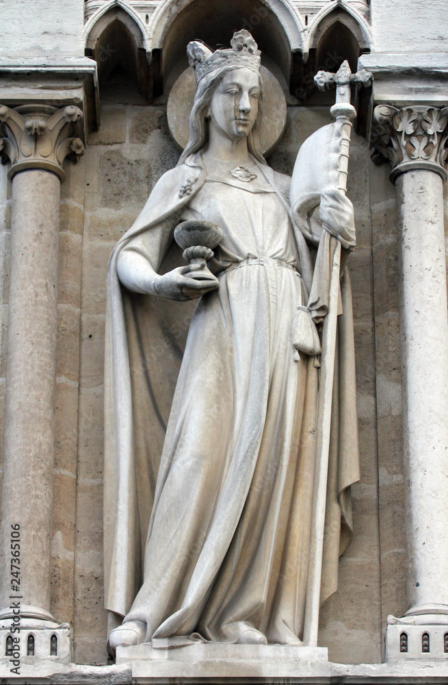 Fototapeta premium Allegories, The Church, Notre Dame Cathedral, Paris