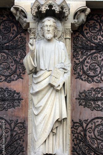 Notre Dame Cathedral, Paris Last Judgment Portal: Christ Teaching