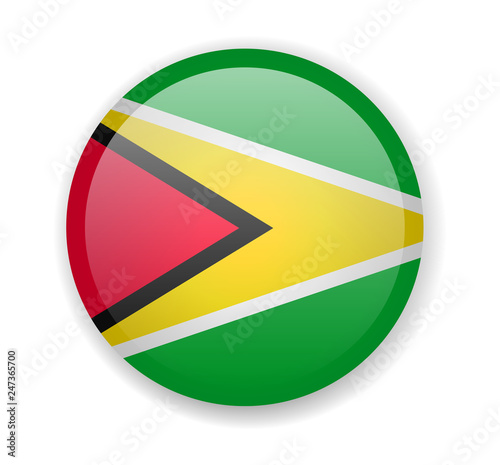 Guyana flag round bright icon on a white background Free Download Guyana flag round bright icon on a white background - GFXLoad