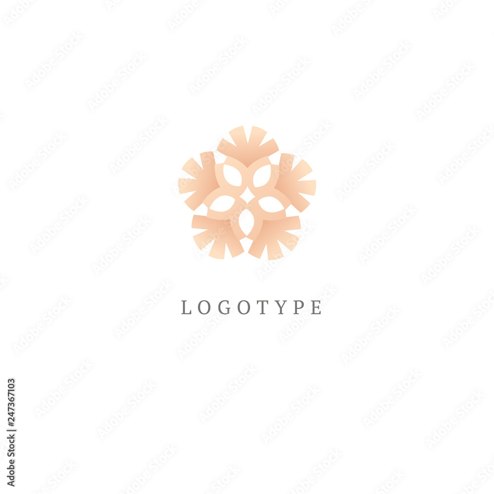 Abstract flower store logo icon vector design. Cosmetics, Spa, Beauty salon Decoration Boutique vector logo. Vector illustration, Graphic Design Editable Design. Floral logo. Flower wedding icon.