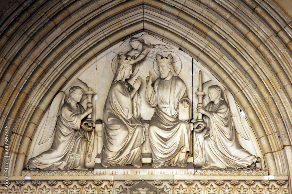 Paris, Sainte Chapelle tympanum Mary's coronation