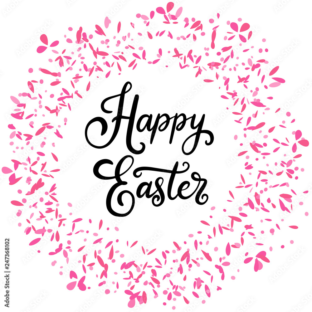 Vector EPS10 lettering illustration for happy easter