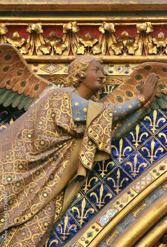 Angel statue, La Sainte Chapelle in Paris, France