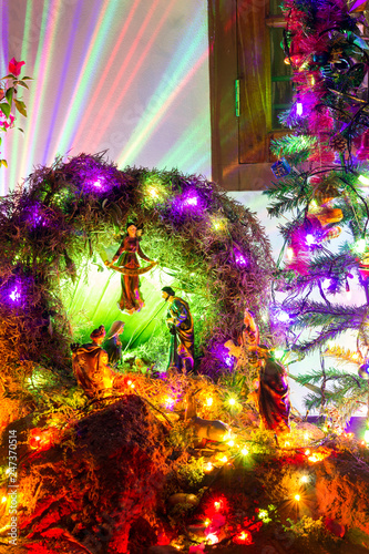christmas crib, color light