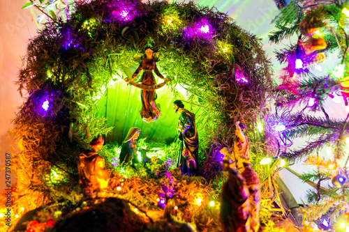 christmas crib, color light
