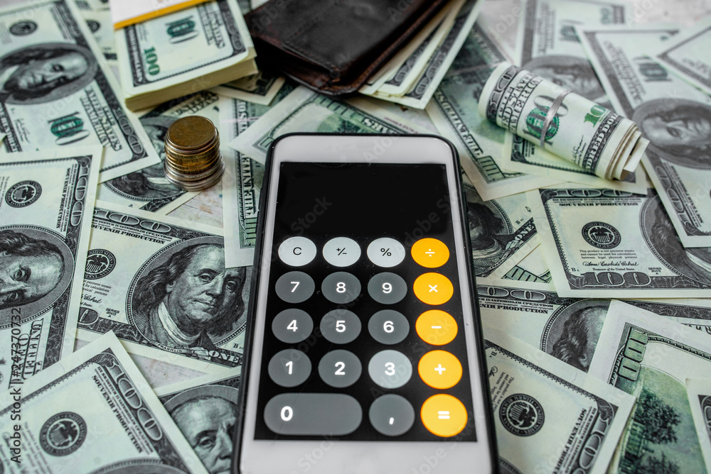 Fototapeta premium Hundreds of notes on the table