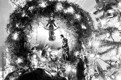 christmas crib, color light