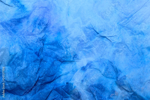 Amazing Blue Painted Background. Blurred Abstract Texture. Blue Color Background. 