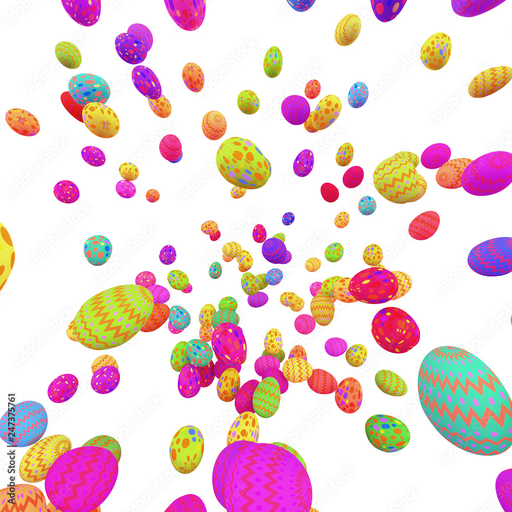 Easter Eggs, 3D rendering Easter Eggs, 3D rendering
