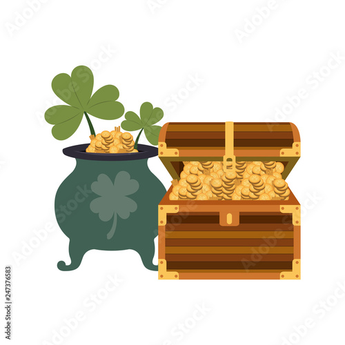 chest with coins isolated icon