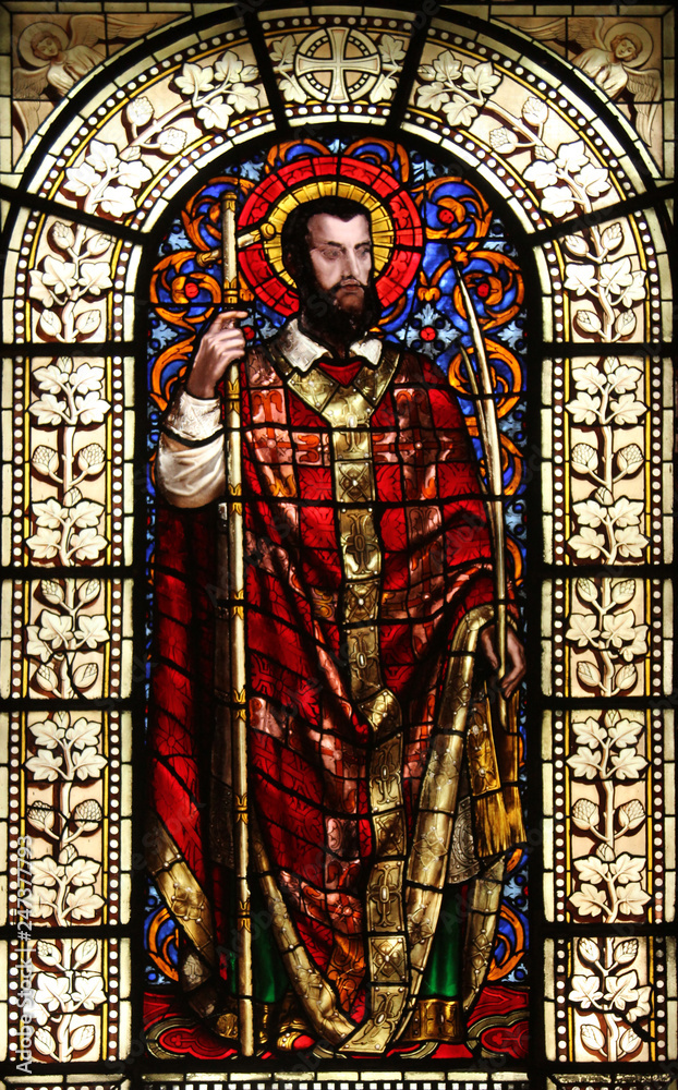 Obraz premium Saint Dionysius , stained glass, Saint Vincent de Paul church, Paris