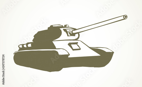 Tank. Vector drawing