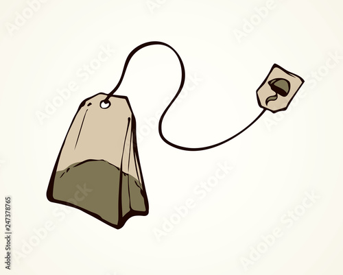Tea bag. Vector drawing
