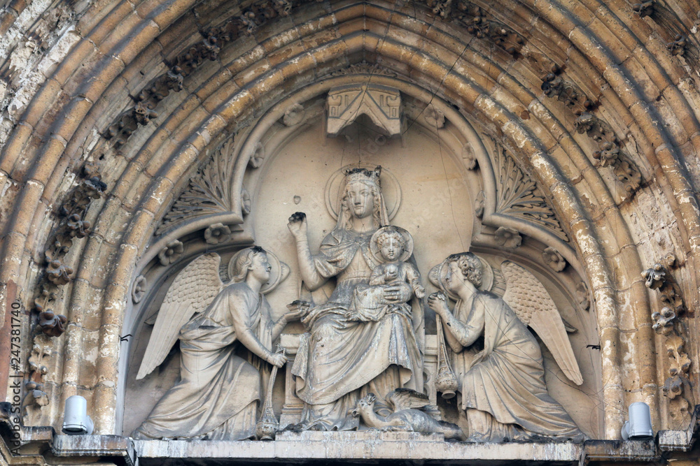 Portal of Saint Severin church, Paris, France
