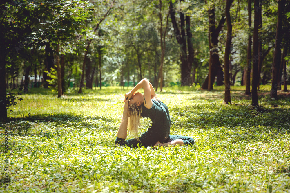 Series Of Yoga Poses In Nature Stock Photo - Download Image Now - 2015,  Adult, Adults Only - iStock