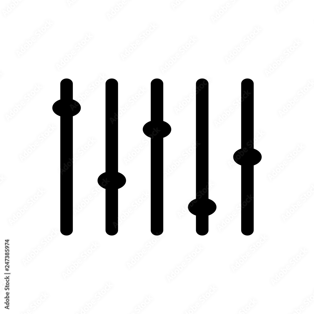 Equalizer, slider icon