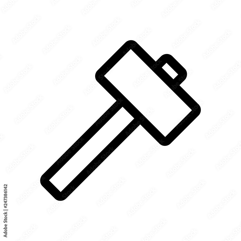 Hammer icon vector Hammer icon vector