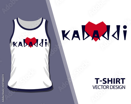 Kabaddi t-shirt design 02 photo