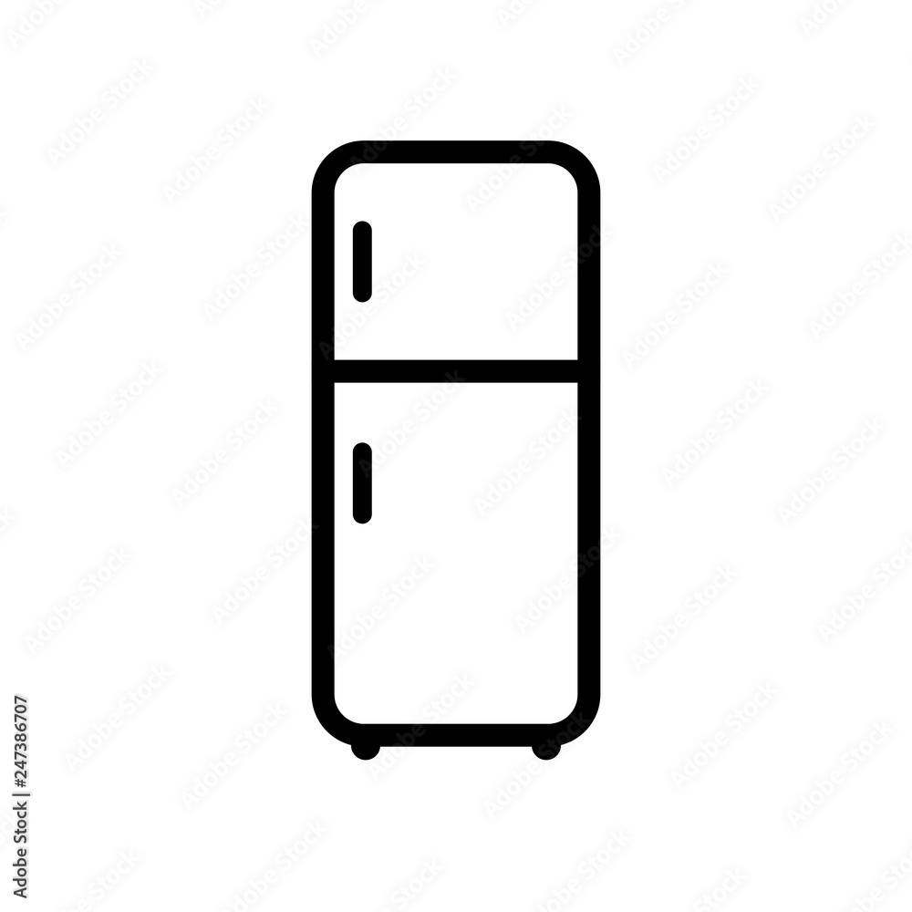 Refrigerator icon vector Refrigerator icon vector