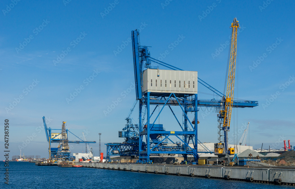 cranes in the port - harbor