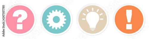 Question, Work, Idea & Answer Retro