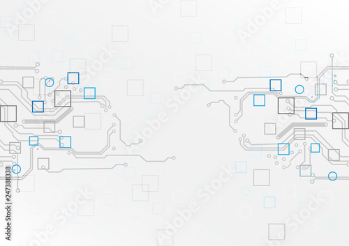 Abstract circuit with shape concept background technology. illustration vector design