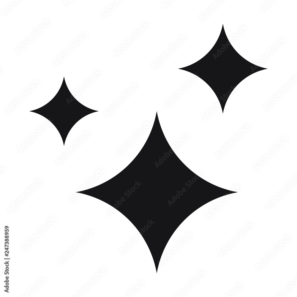 Fototapeta premium Shine icon, Clean star icon