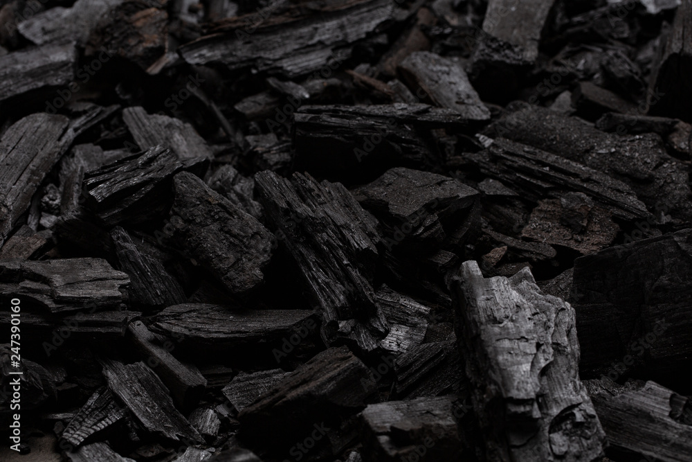 the black embers after burnt campfire closeup the black embers after burnt campfire closeup