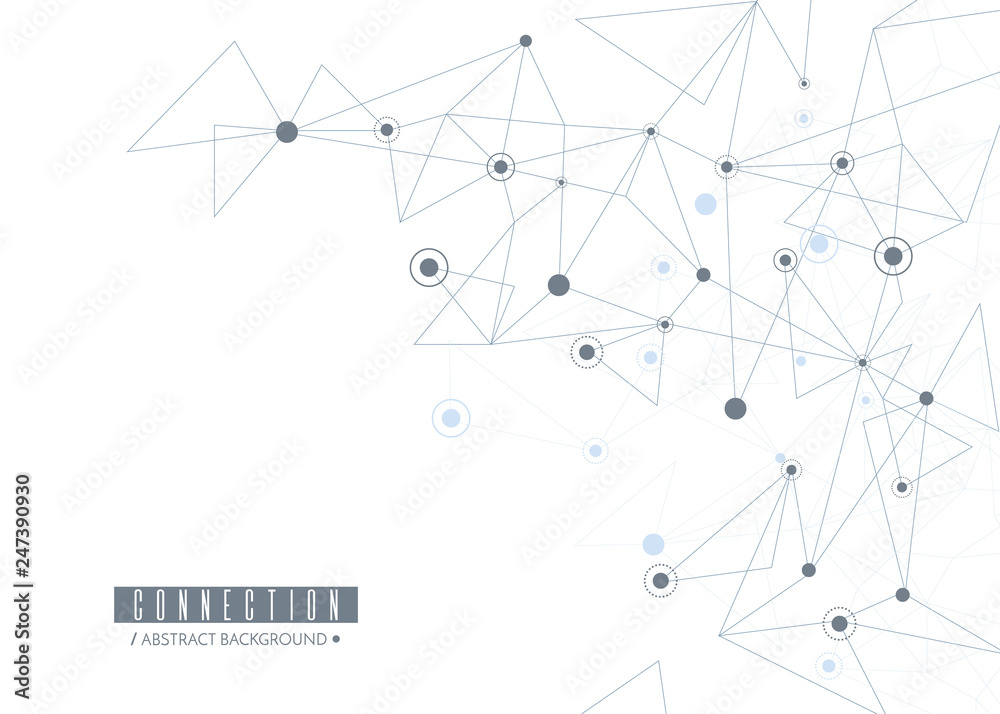 Network concept. Connected lines and dots. Vector Network concept. Connected lines and dots. Vector