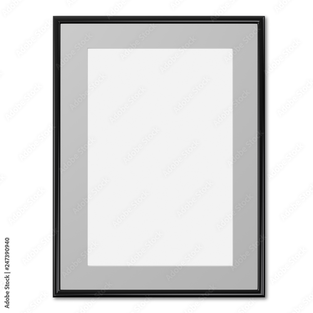 Empty advertising poster (banner) - mockup template on gray background. 3D rendering Empty advertising poster (banner) - mockup template on gray background. 3D rendering
