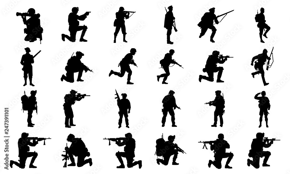 collection of images of army silhouettes collection of images of army silhouettes