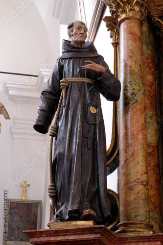 Statue of Saint James of the Marches on altar of Saint Anthony in the church of Saint Leonard of Noblac in Kotari, Croatia  photo