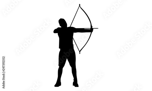 picture of a male archer silhouette. photo