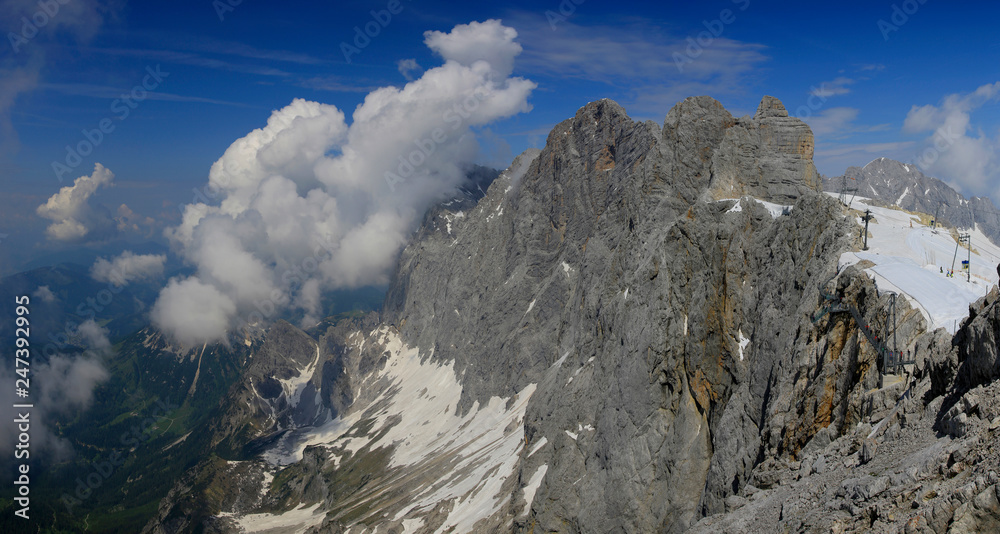 Dachstein Gebirgsmassiv, Steiermark, Österreich, Europa, Panorama Dachstein Gebirgsmassiv, Steiermark, Österreich, Europa, Panorama
