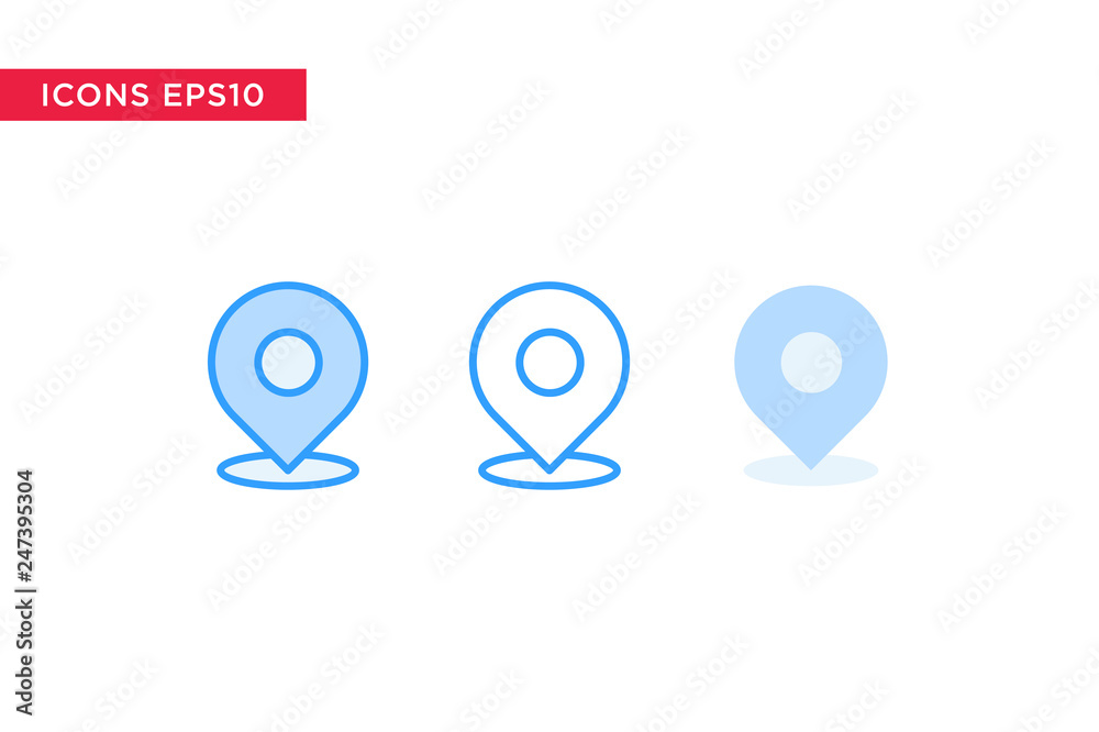 place, check point, message icon in line, outline, filled outline and flat design style isolated on white background. vector eps10 place, check point, message icon in line, outline, filled outline and flat design style isolated on white background. vector eps10