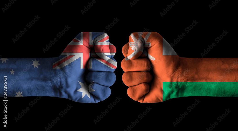 Fototapeta premium Australia vs Oman